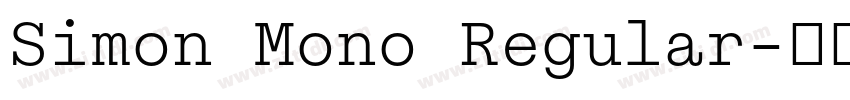 Simon Mono Regular字体转换